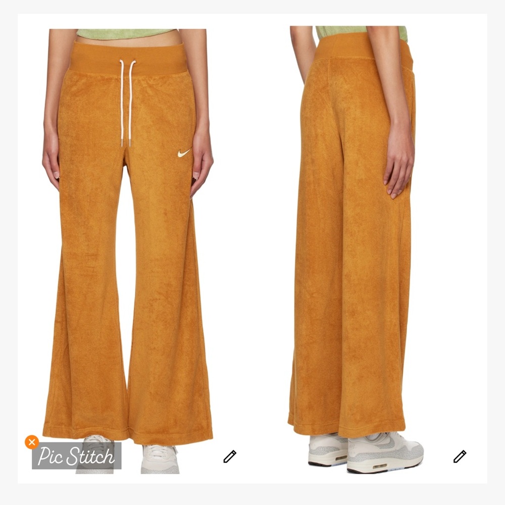 Nike Terry Cloth Standard Fit High Rise Full Length Lounge Pants